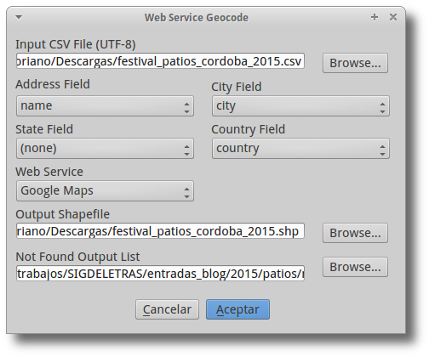 Web Service Geocode